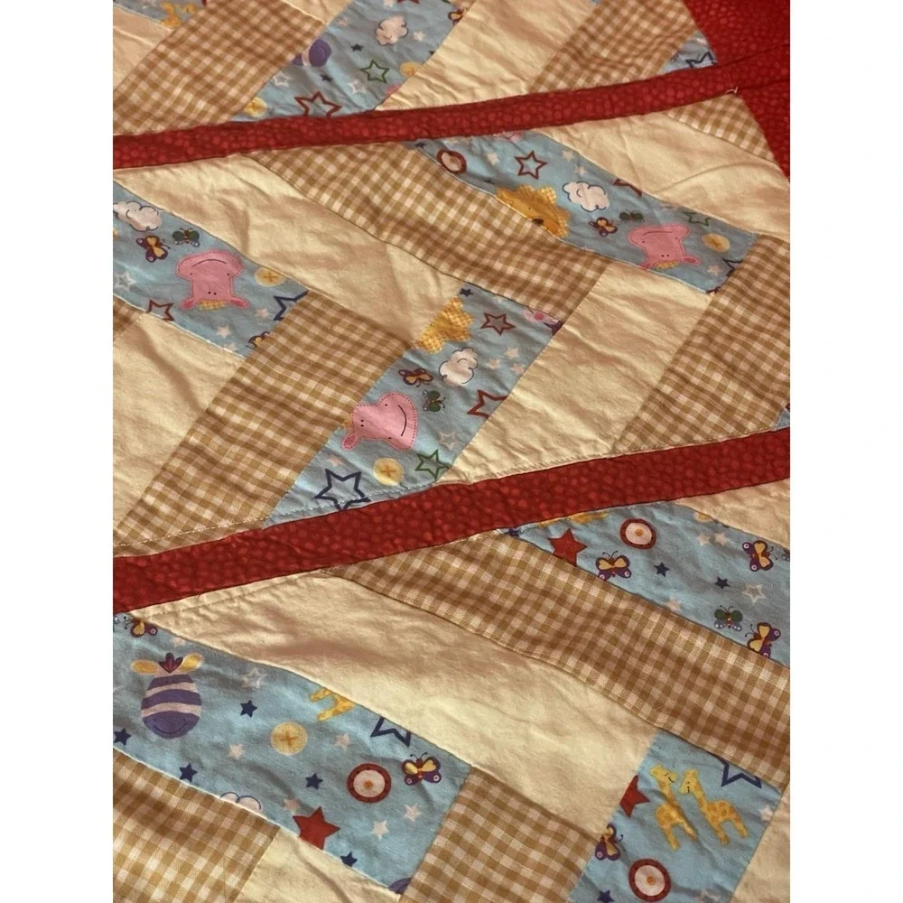 Vintage Project Linus Handmade Lap Quilt ‎ Blanket 37 X 37